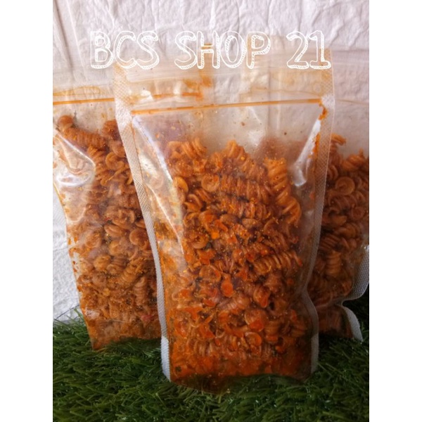 

Makroni Spiral Extra Pedas Kemasan 100 Gram