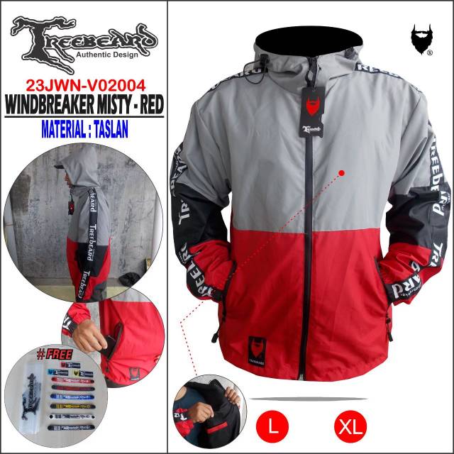 JAKET HOODIE OUTDOOR WINDBREAKER TREEBEARD