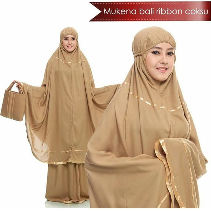 Mukena Rayon Ribbon Dewasa Pink , Mukena Polos Pita banyak warna