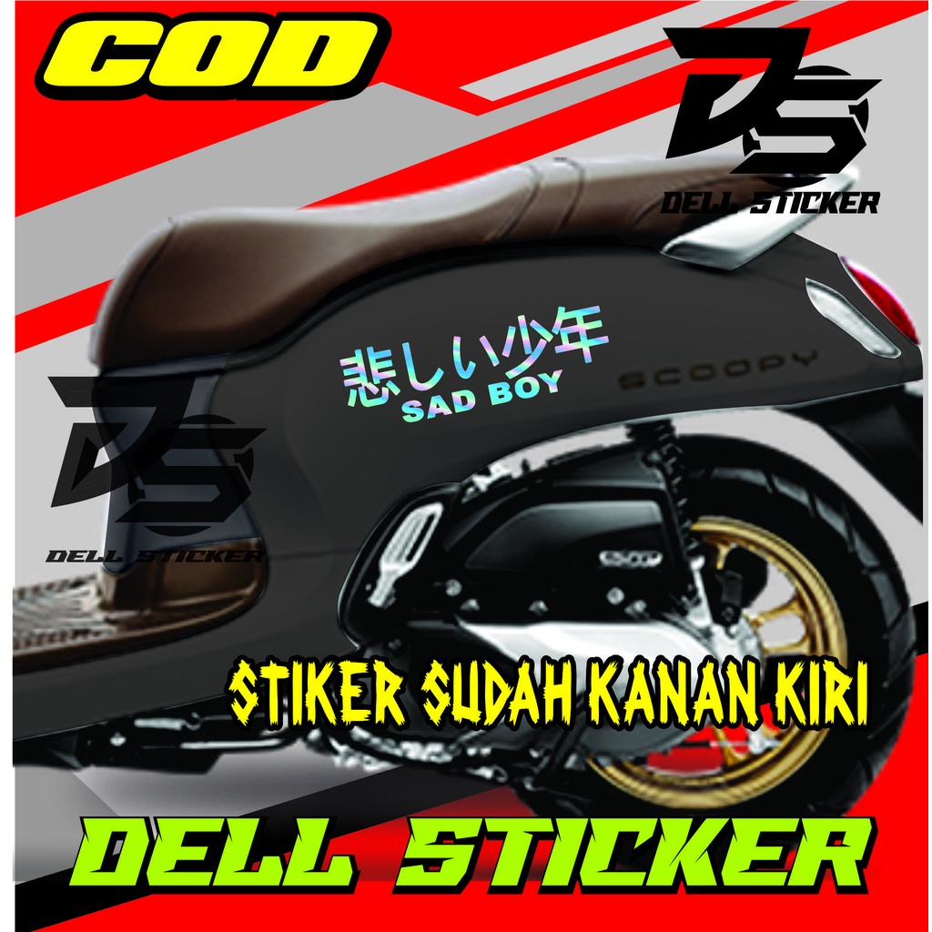 Stiker Scoopy SAD BOY Sticker Scoopy 2017-2021 Sticker Motor Scoopy