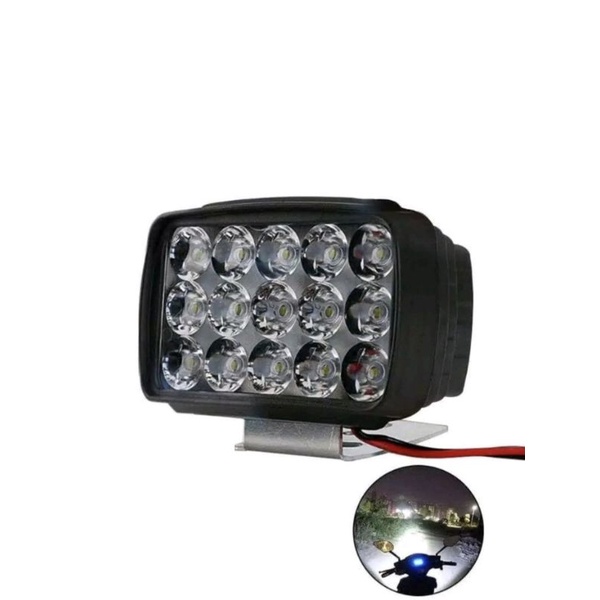 Lampu tembak sorot led cwl cree 15 mata super terang 1000LM motor mobil UTV ATV skuter