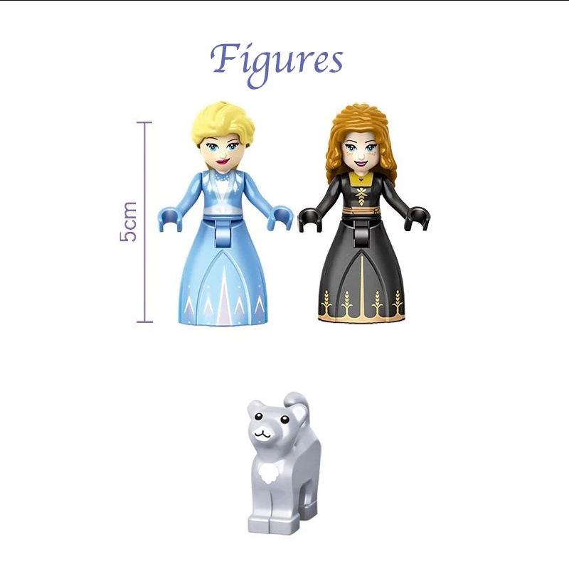 360pcs / Set Mainan Balok Bangunan Desain Kastil Film Frozen Princess Elsa Untuk Hadiah Natal