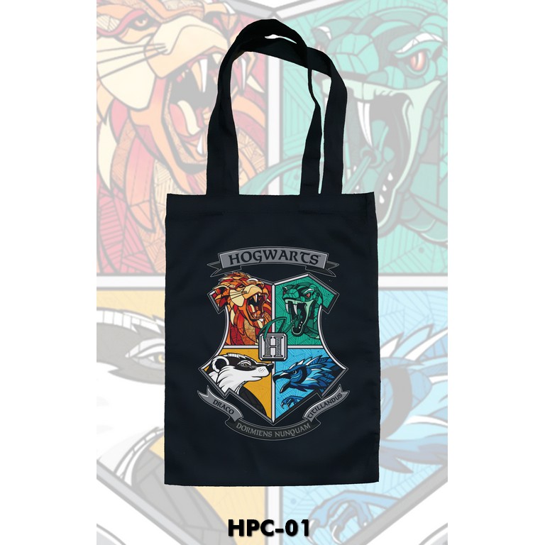 TOTE BAG HITAM - HARRY POTTER .C