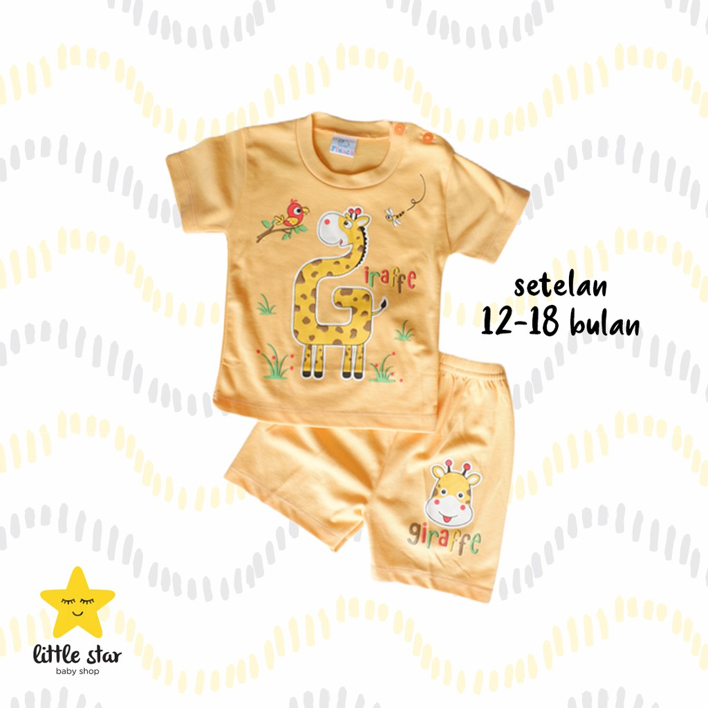 Finaco Setelan Anak Bayi Cowok | Set Baju Tidur Anak Bayi Laki