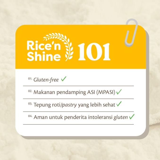 

Cuci Gudang Awal Tahun RICE N SHINE TEPUNG BERAS ORGANIK 250GR | MPASI GLUTEN FREE FLOUR Cuci Gudang