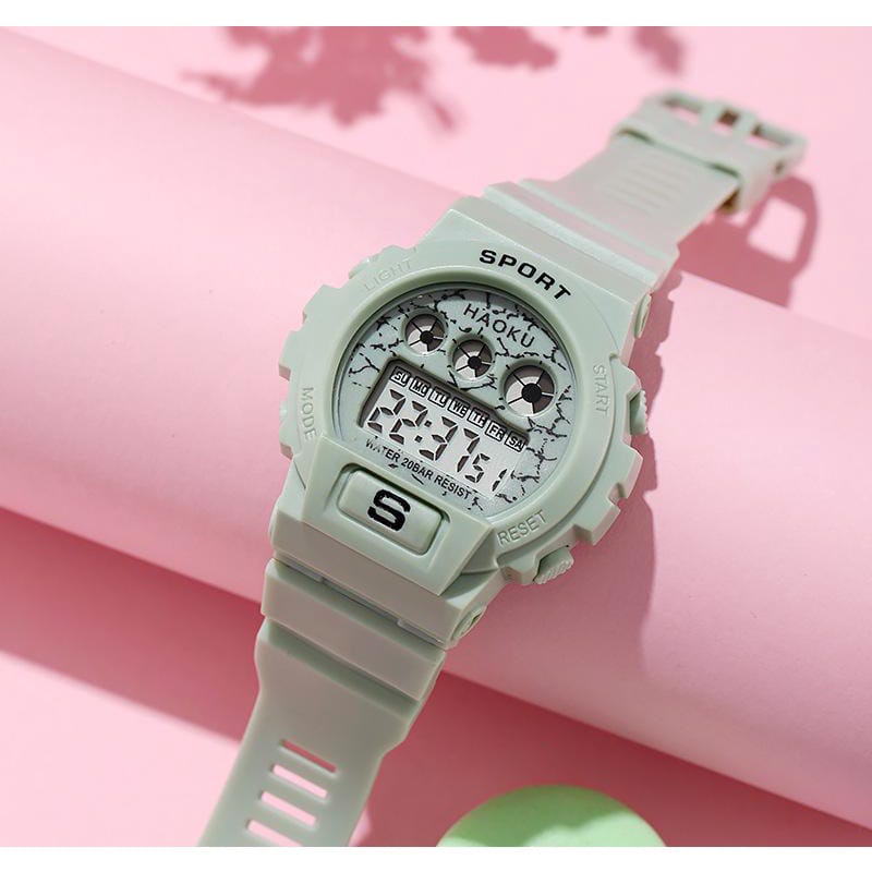 (SS) Jam Tangan Wanita Anti Air Rubber Sport Digital LED SS-933