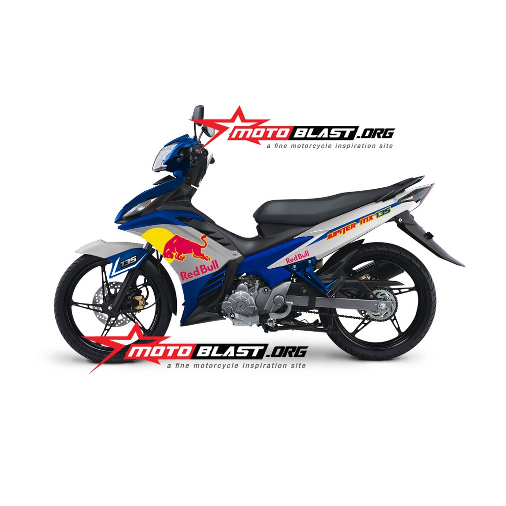 Decal Sticker Motor Motoblast - New Jupiter MX 135 Livery Redbull-Full Body