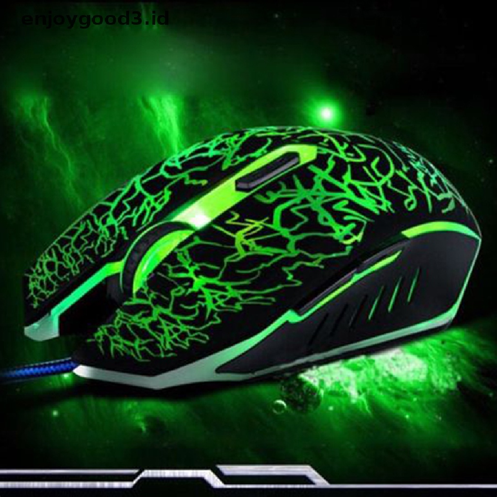 Mouse Gaming Optical 4000Dpi 6 Tombol Led Dengan Kabel Usb Untuk Gamer Pro