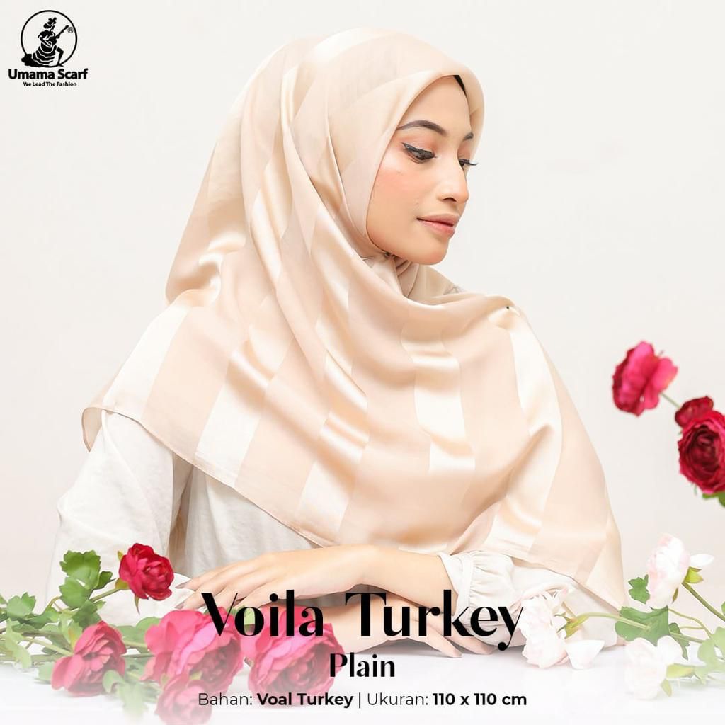 Umama Voal Turkey / Jilbab Voal Plain motif turkey Premium /Jilbab umama / Hijab Voal Umama