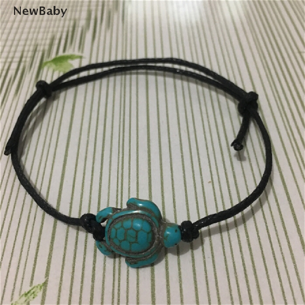 Newbaby Gelang Kaki Rantai Gaya Boho Aksen Kurakura Turquoise Untuk Perhiasan Wanitapantai