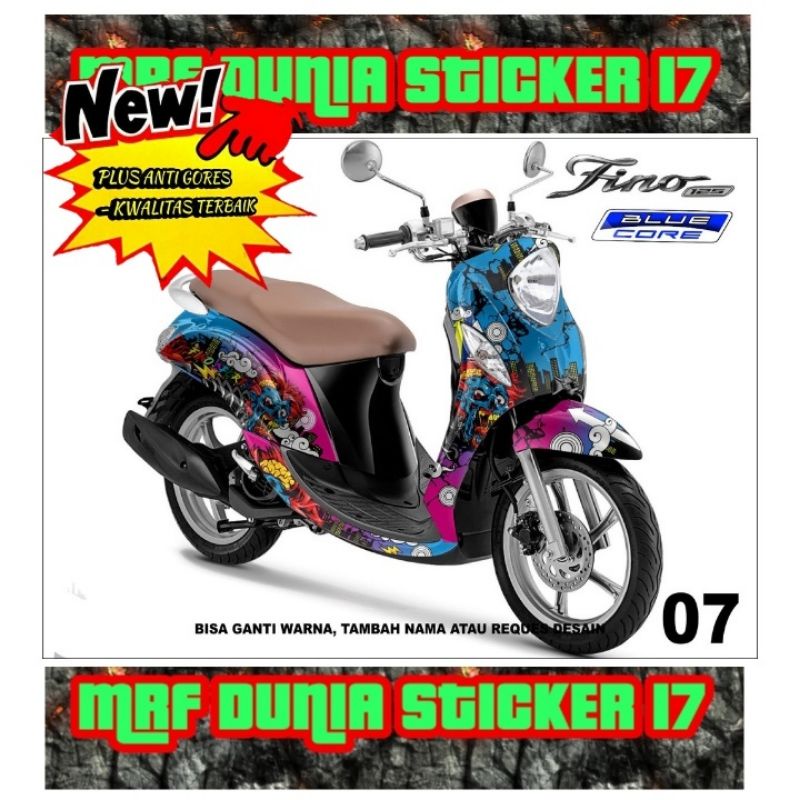 Sticker Decal Motor Fino New Full Body dekal motor Fino New Full Body Stiker Striping motor Fino New