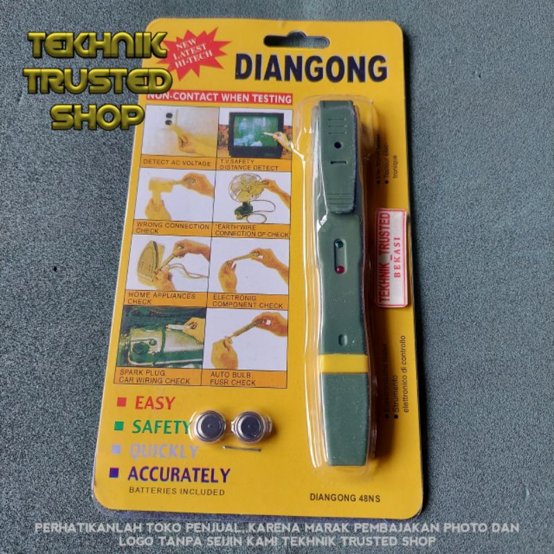 Smart tespen tester arus listrik mode indikator bunyi DIANGONG