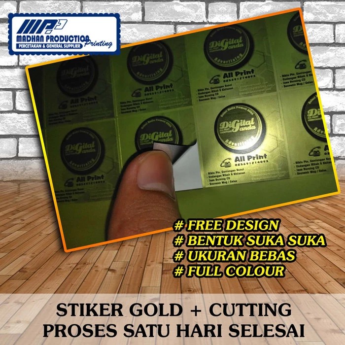 

stiker label A3+ sehari jadi. STIKER GOLD