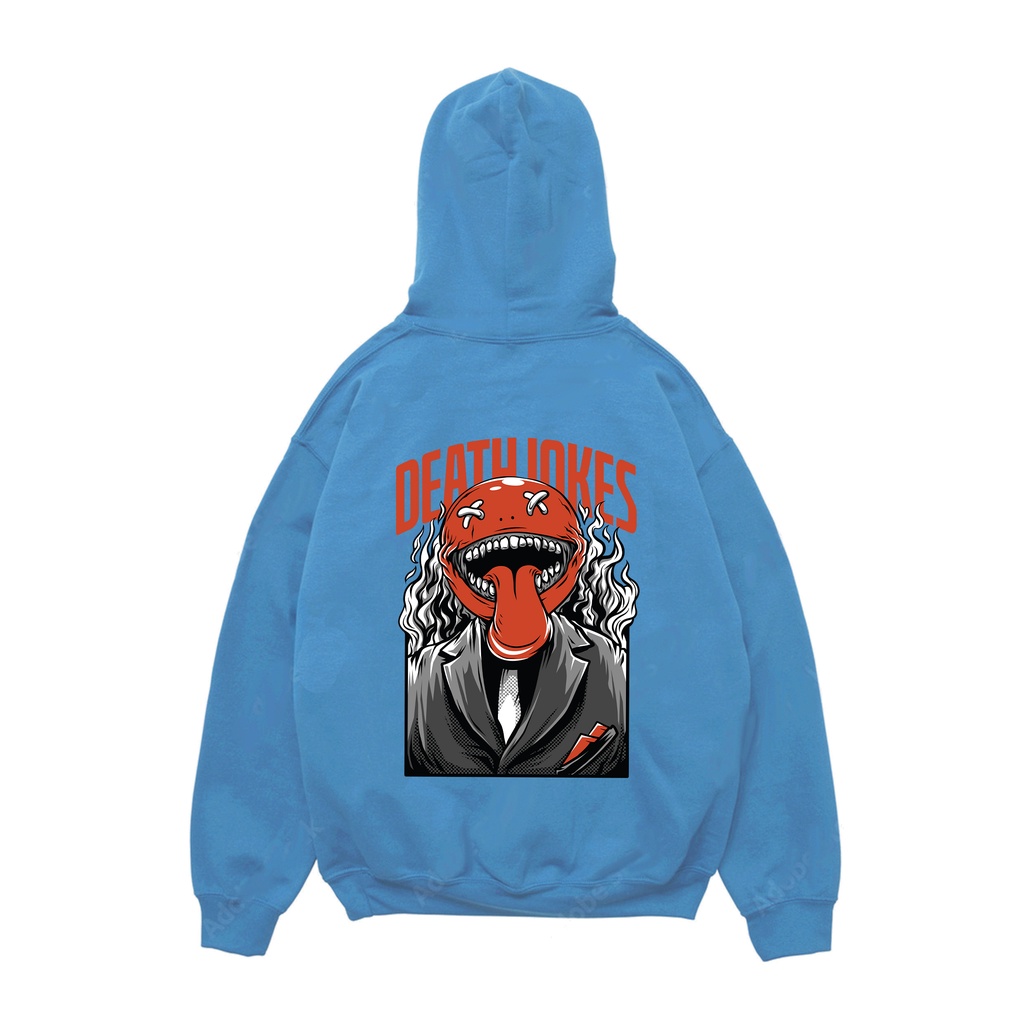 Hoodie Pria Death Jokes Sweater Pria Fleece Size M - XXL