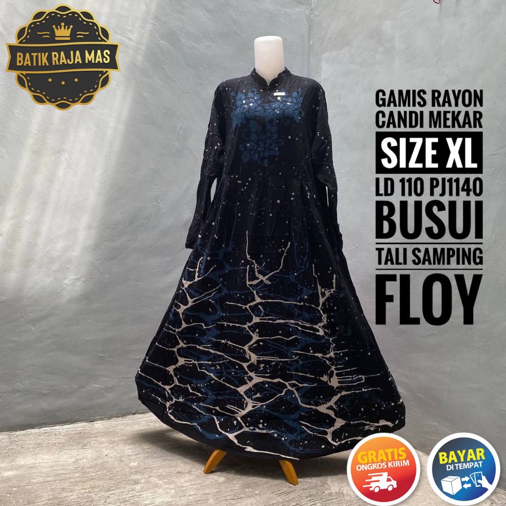 Gamis Wanita Dewasa Terbaru Kekinian Syari Lebaran Rayon Twill Ori Pekalongan Busui Resleting Depan 