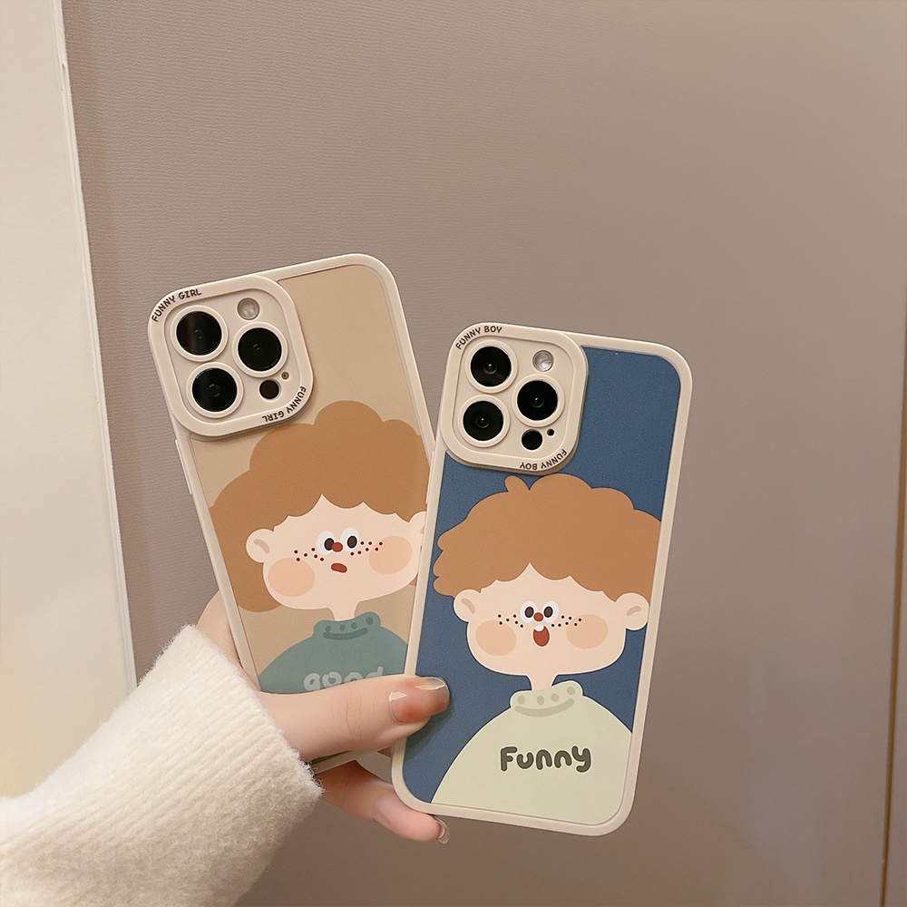 13pro 13prm Soft Case Tpu Motif Kartun Anak Laki-Laki / Perempuan Untuk iPhone 11 7Plus 8Plus Xr XS 13 12pro Max