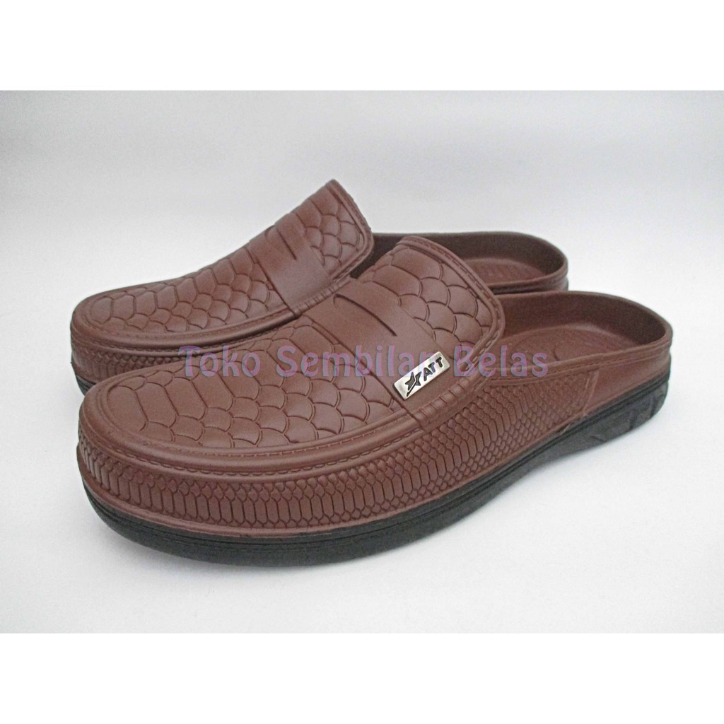 Sepatu Sandal Kulit Karet/Sepatu Karet Slip On/Sepatu Karet Selop Casual/Sandal Selop/Sepatu Sandal/