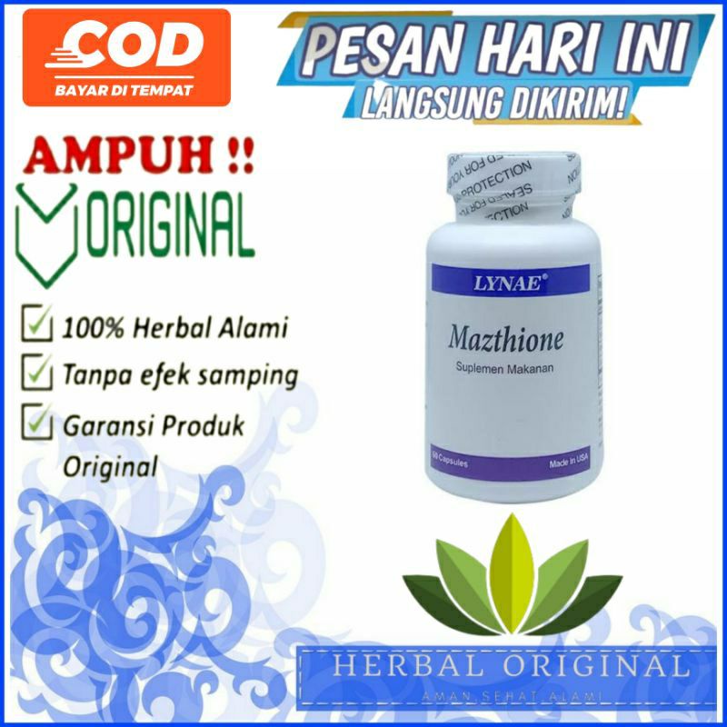 Mazthione Original USA Suplemen Kecantikan Obat Pemutih Badan (60 Kapsul) Asli LYNAE