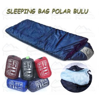 【Warna Dipilih】 Sleeping Bag Polar` Bantal / Bulu / SUPER / Dacron 3 Layer WATERPROOF` SleepingBag