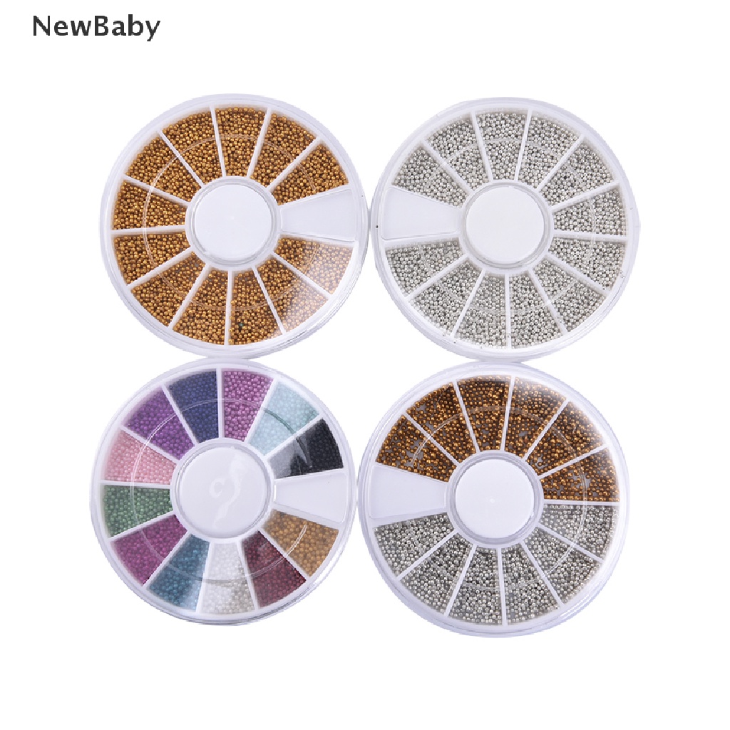 NewBaby 3D Micro Beads Nail Art Rhinestones Caviar Tips Decoration Manicure DIY Wheel ID