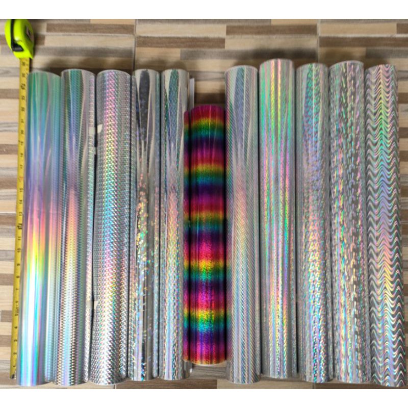 stiker metal jig spoon mancing hologram crom harga meteran