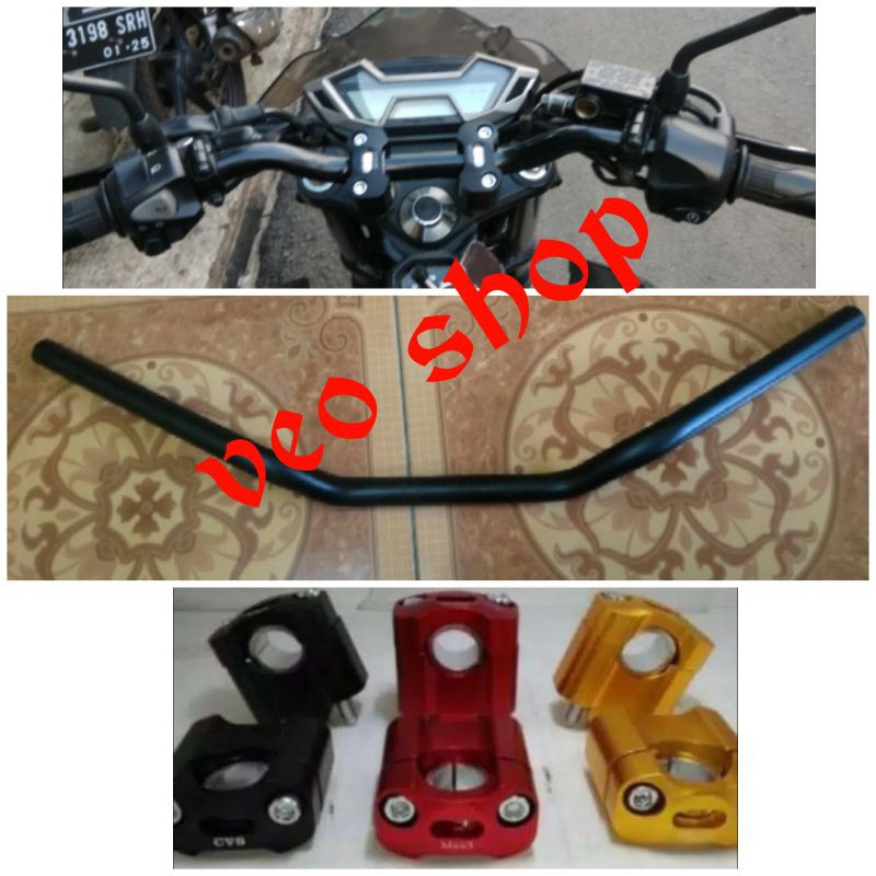 TERLARIS PAKET MURAH CB150R NEW CB150R OLD LAMA STANG RZR + RAISER STANG CNC WARNA