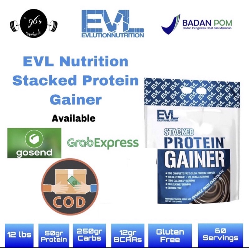 Jual EVL Stacked Protein Gainer 12lbs BPOM EVL MASS GAINER Shopee