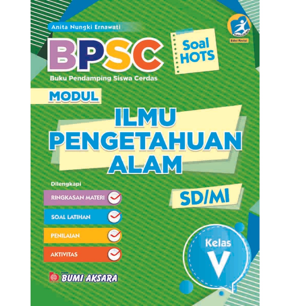 BPSC Soal Hots Modul IPA SD Kelas 5  (Buku Pendamping Siswa Cerdas)
