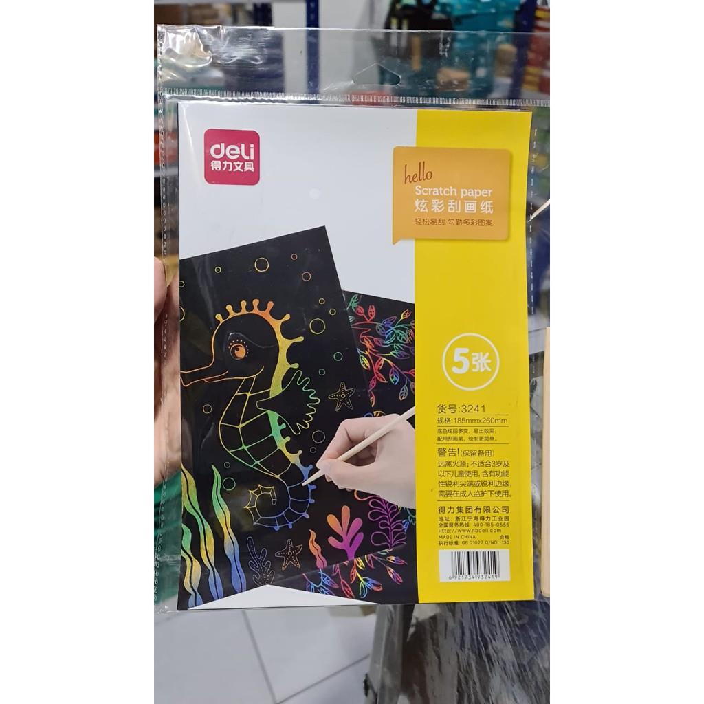 

Kertas gambar berwarna DELI / Art Scratch Paper dengan Pensil Bambu 3241 (Set)