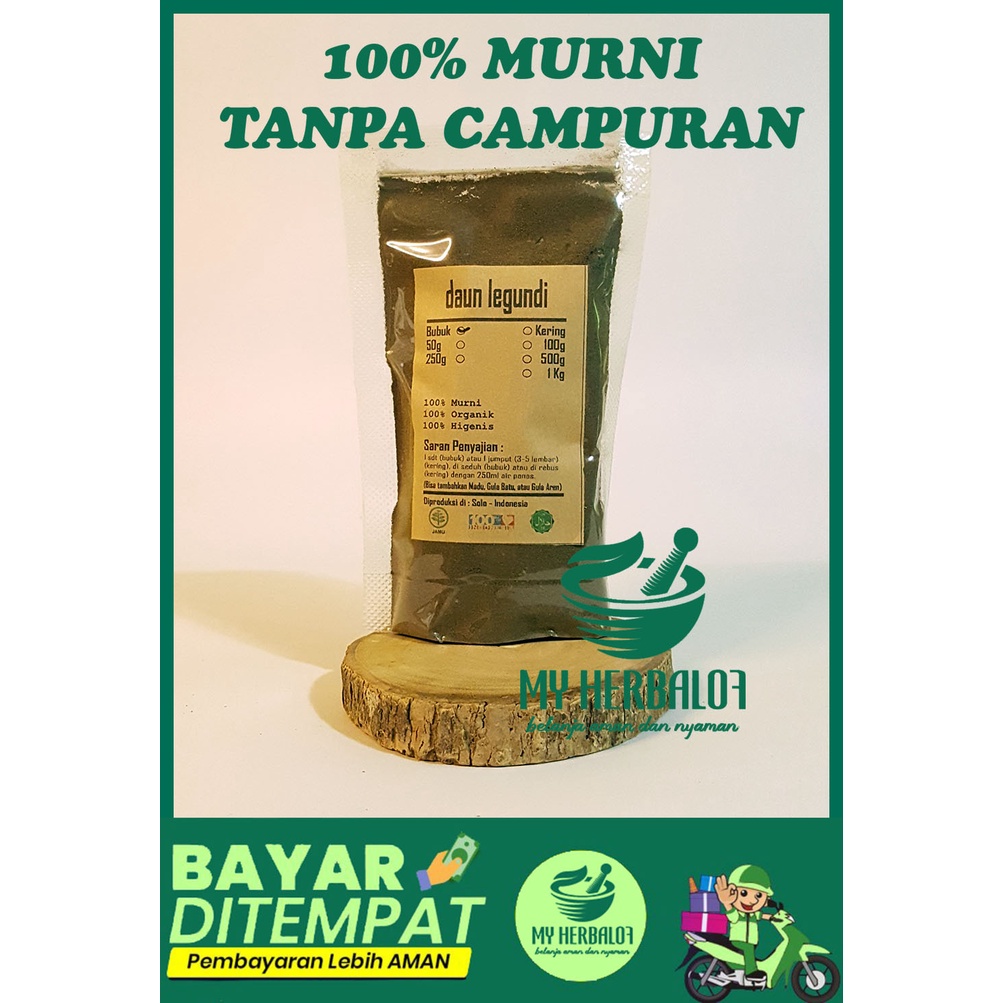 

Herbal Daun Legundi Bubuk / Vitex Trifolia / Bubuk Halus / Murni Tanpa Campuran