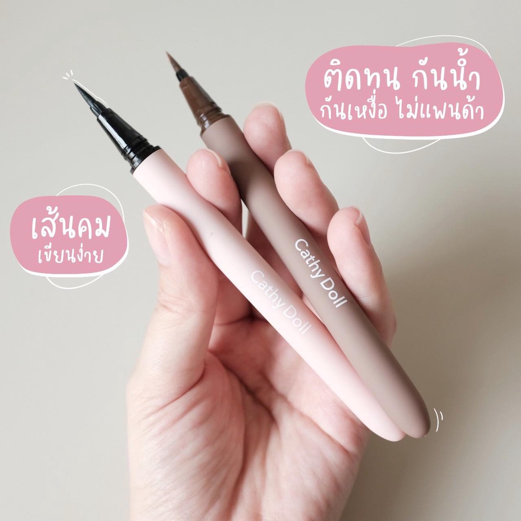 [BIG SALE] Cathy Doll Maximal Eyeliner 0.1 mm Black Waterproof | Hitam &amp; Coklat | Long Lasting | Browit.id