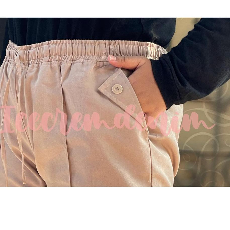 ケ Celana Baggy pants wanita SUPER JUMBO FULL KARET KEL321