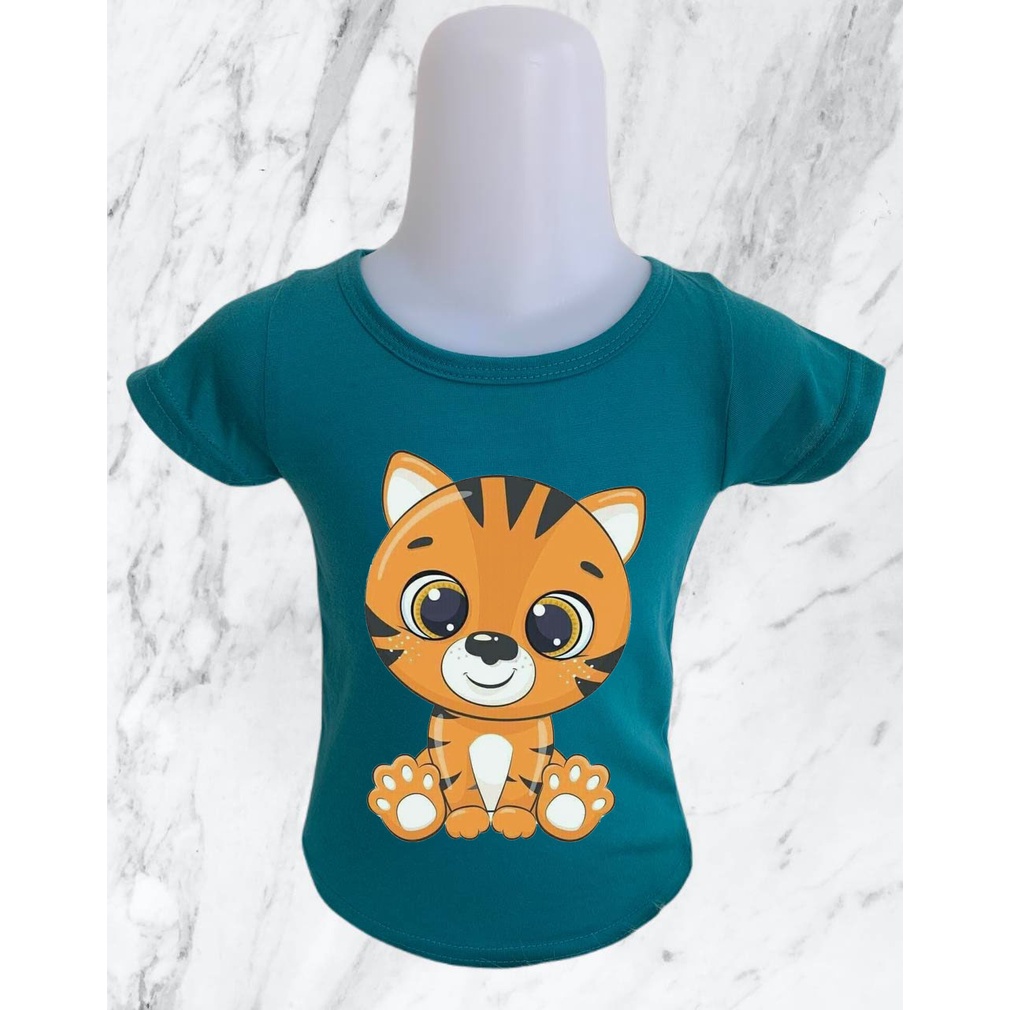 BAYAR DITEMPAT / BISA COD - GO KIDS - Baju Kaos Anak Umur 1 - 6 Tahun Motif Tiger Harimau / Baju Anak Kartun