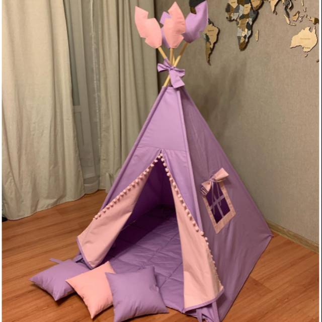 teepee tent tenda indian purple