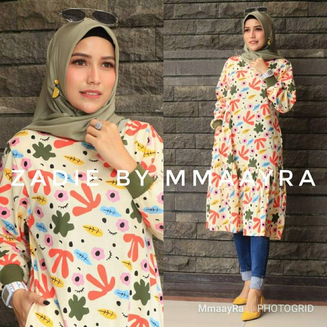Zadie by mmaayra free masker baru tunik baju lebaran