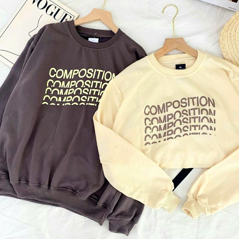 COMPOSITION SWEATER UNISEX BISA UNTUK COWOK ATAU CEWEK