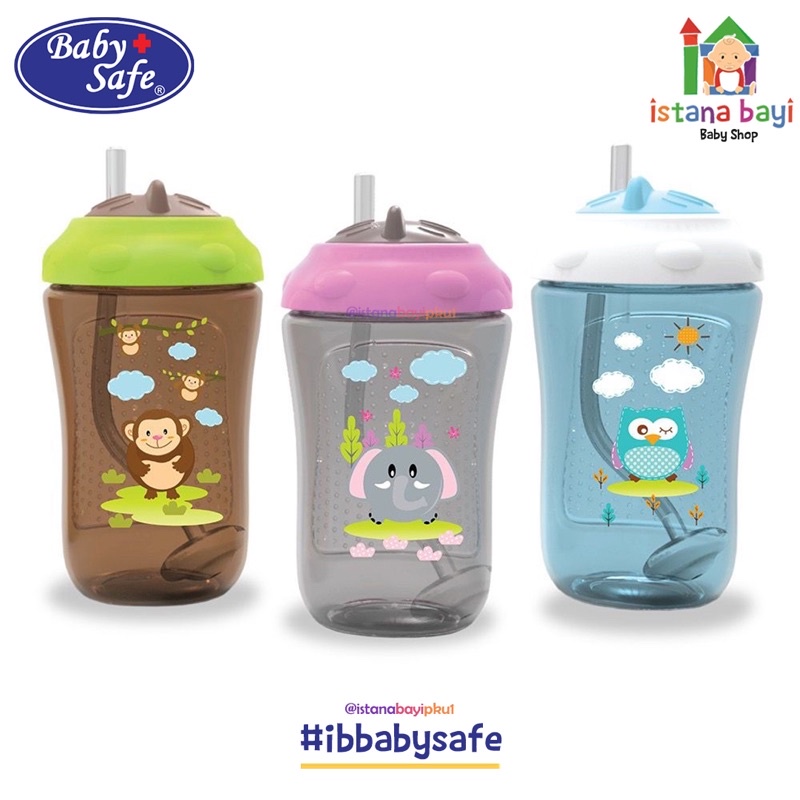 Baby Safe Weighted straw Cup 300 ml - Botol minum anak FS405