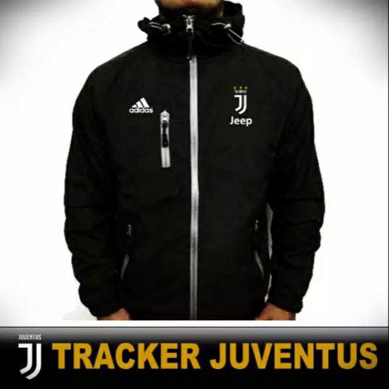 Jaket hodiee hitam logo juventus