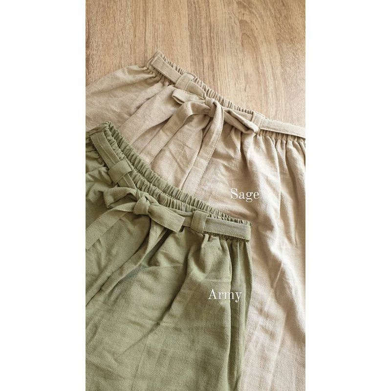 esees - KULOT LINEN RIBBON PANTS PINGGANG KARET