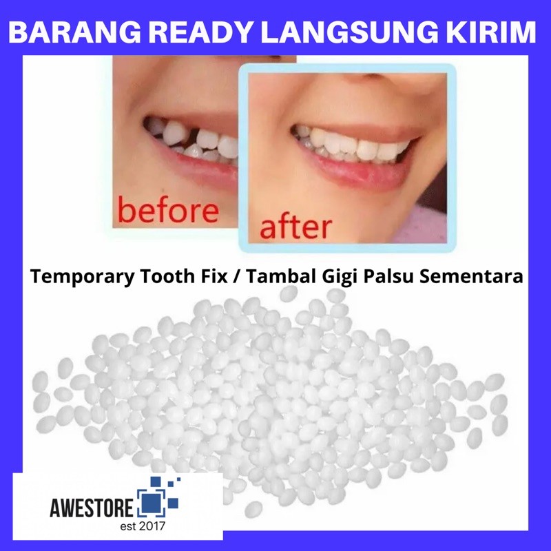 Temptooth 1KG DIY Temporary Tooth Repair Kit Denture Teeth Lem Gigi Palsu Tambal