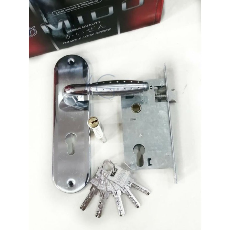 Handle Pintu / Gagang Pintu Set Mido Tanggung Bulat