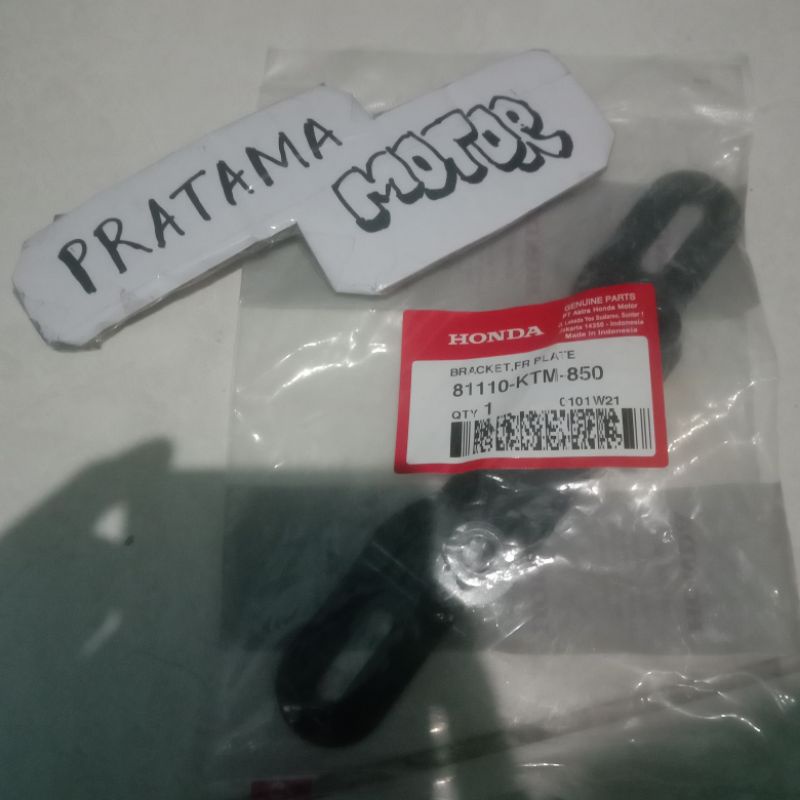 dudukan plat atau pangkon plat nomor bracket plat nomor depan SUPRA , REVO DLL ORISINIL 81110KTM850