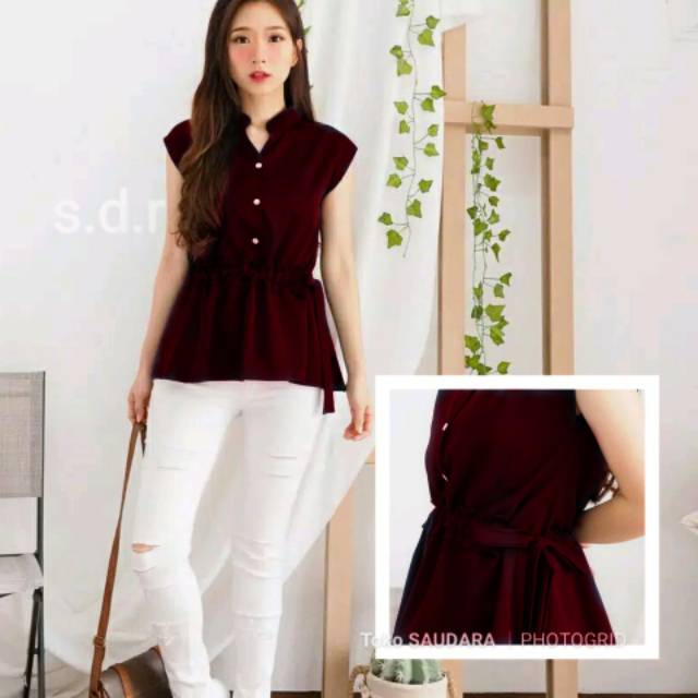 Blouse kancing 3 serut samping