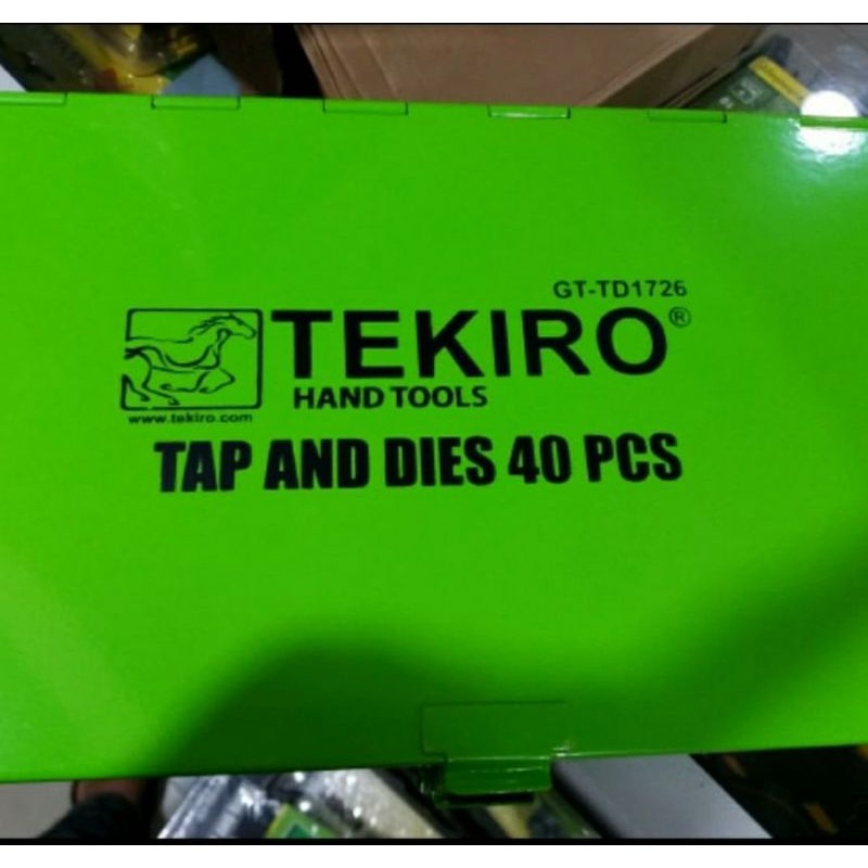 TEKIRO TAP AND DIES SET 40 PCS ALAT SENAI SNAI ULIR DRAT BAUT TEKIRO 40PCS