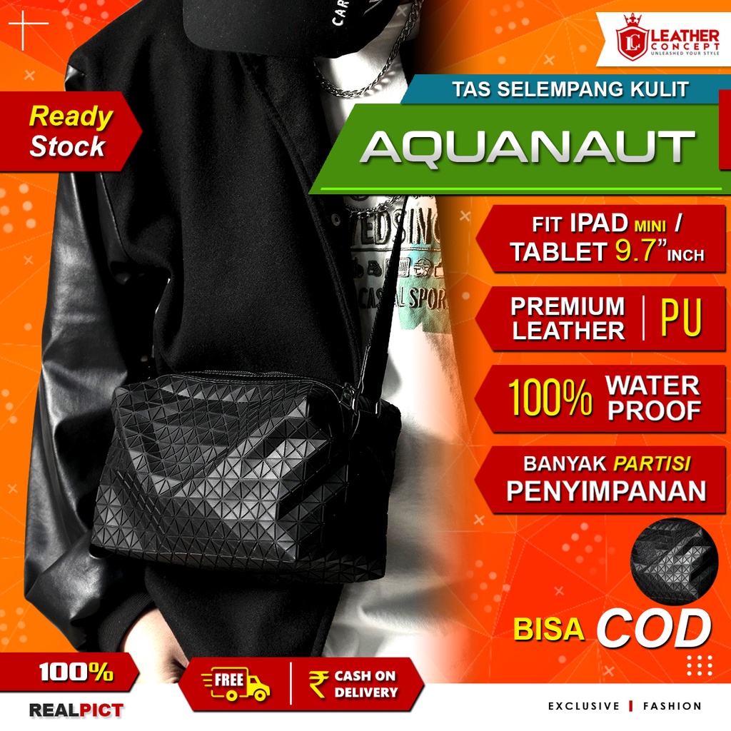 Tas Selempang Pria Waterproof Tas Kulit Pria Tas Jalan AQUANAUT