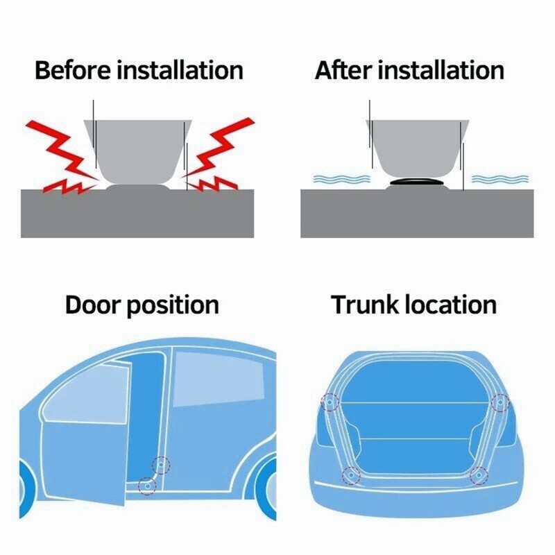 Pelindung Pintu Mobil Kedap Suara Silikon karet Stiker Gasket Peredam