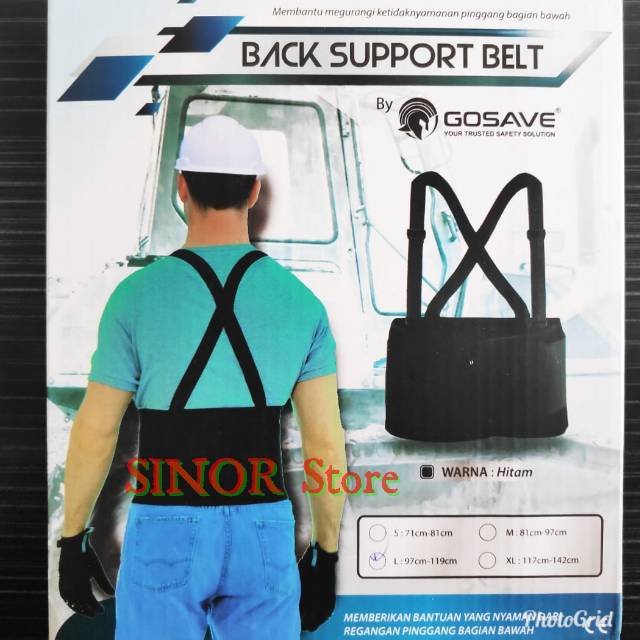 ORIGINAL back Support Belt Safety Belt GOSAVE Sabuk Penyangga Punggung dan Penahan Perut