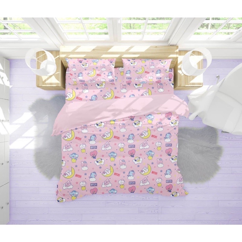 set sprei katun bt21 SLEEPY / sprei star esra bisa COD / bt21 mini tosca bt21 mini pink