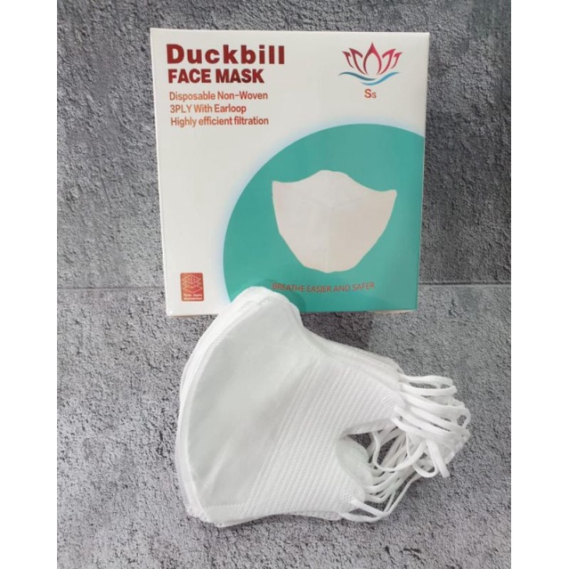 (ISI 50PCS) FACE MASK MASKER DUCKBILL GARIS PUTIH DAN HITAM MURAH DUCKBILL GARIS HITAM PUTIH FACE MASK TEBAL DAN MURAH