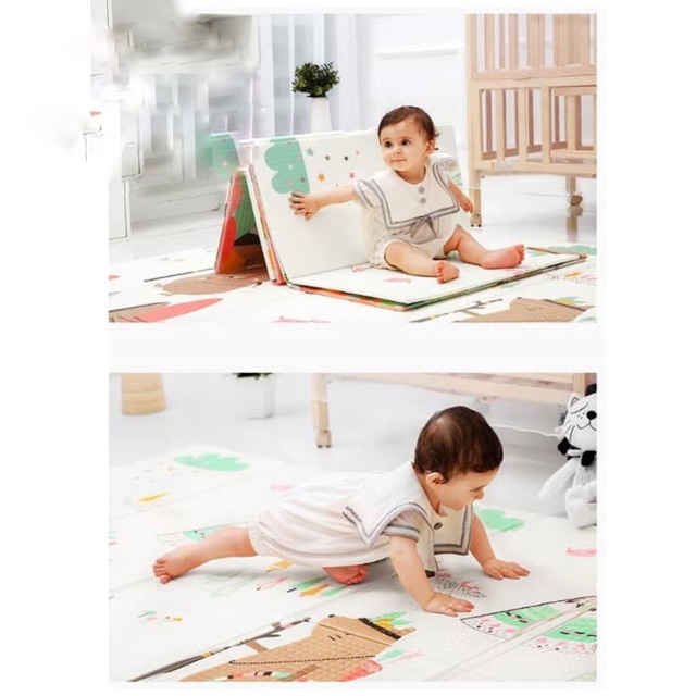 (DENGAN TAS) PREMIUM PLAYMAT ANAK BAYI XPE Uk 200 x 150 cmTEBAL 1 CM MOTIF BOLAK BALIK-3